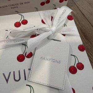 Authentic Louis Vuitton Cherry Murakami Box, HAMPTONS Tag, Ribbon